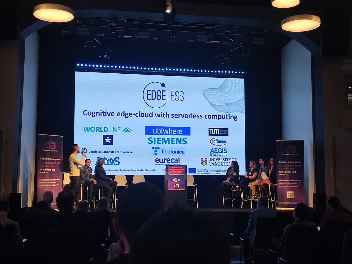 EdgelessP's tweet photo. Great to see the #EDGELESS project taking center stage at the #EUCEIevent in Brussels, with Chronis Ballas from @AegisITResearch  showcasing our innovative cloud and edge solutions. #EDGELESS #cloudcomputing #edgecomputing #innovation #EUfunded #collaboration https://t.co/2JBFyYVpyH