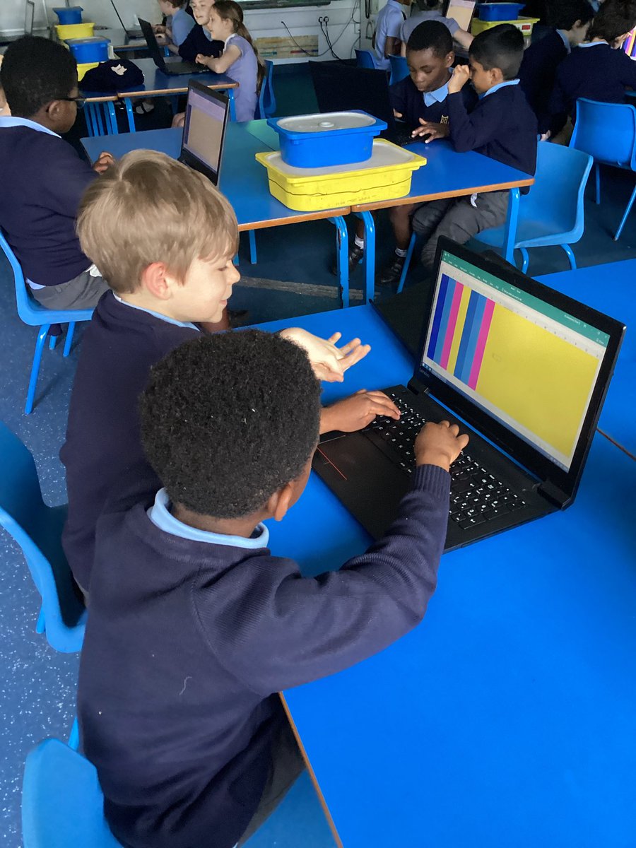 StSebsY2's tweet image. Our computing lesson today was based on Eurovision. We created some lovely posters using excel. Well done everyone they look fantastic! 😀 #SebsComputing