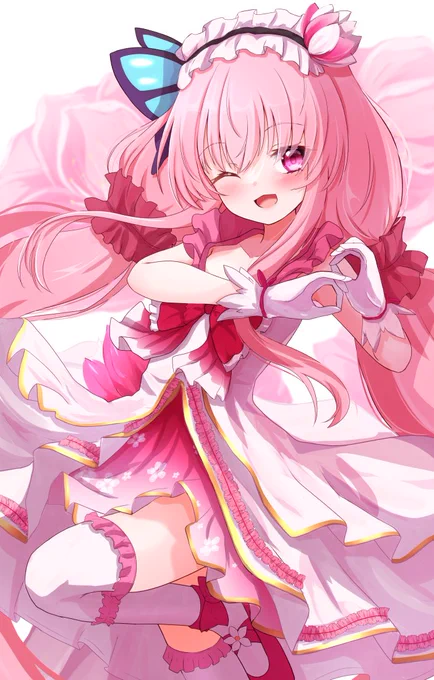 Skebで描かせて頂いたハナモモちゃんです
