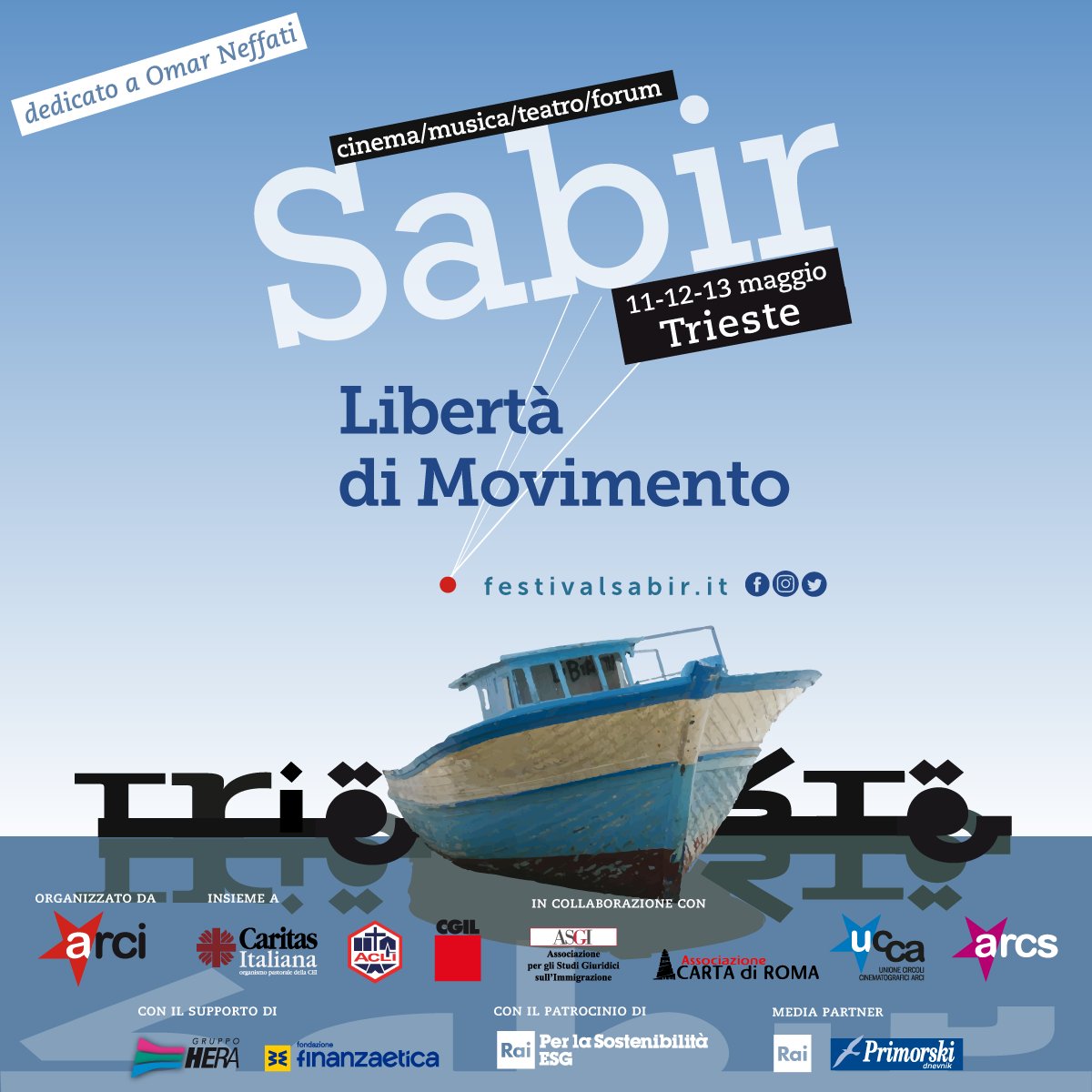 Da oggi al 13 maggio, a #Trieste, la IX edizione del <a href="/FestivalSabir/">Festival Sabir</a>, evento diffuso e spazio di riflessione sulle culture mediterranee.
Si parlerà dei processi migratori lungo la rotta balcanica, cambiamenti climatici e diritti dei lavoratori #migranti⤵️
bit.ly/42qsIhB
