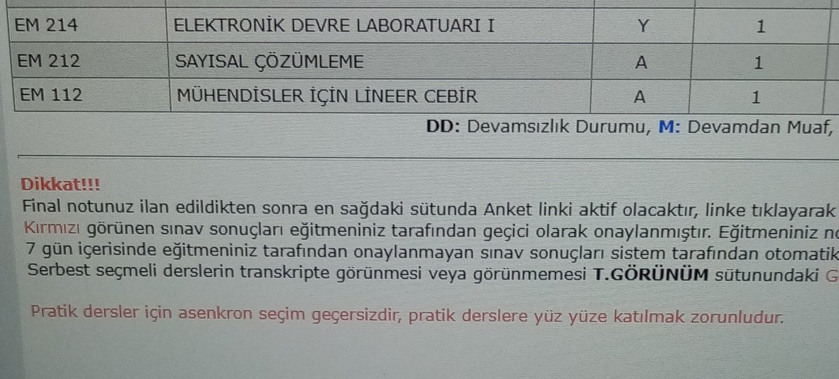 Hocam ben bu zorunlu yüzyüze gözüken laboratuvar dersine dahi gidemeyeceksem ne anladım yurtların açılmasından <a href="/ProfFatihAltun/">Prof.Dr.Fatih Altun</a> <a href="/oozkanerciyes/">Prof.Dr. Oktay ÖZKAN</a>