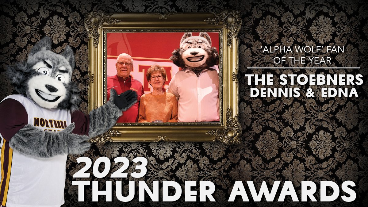 Congratulations to Dennis &amp; Edna Stoebner for being named the Alpha Wolf Fan of the Year at the 2023 Thunder Awards!

Thank you for making an impact for NSU Athletics!