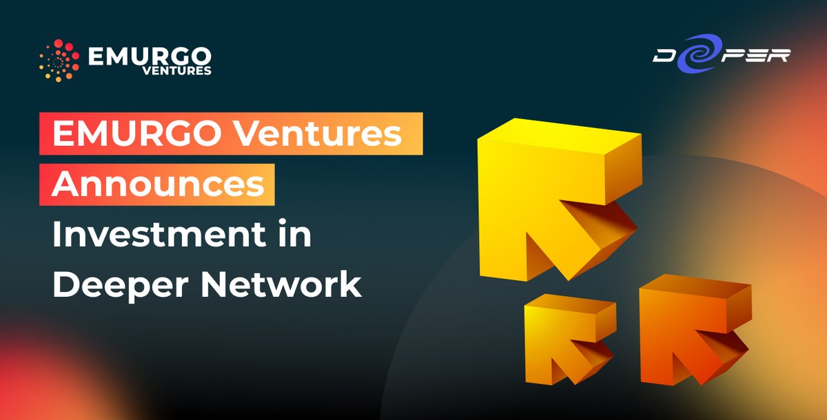 emurgo_io's tweet photo. 📈Today, EMURGO Ventures announces the addition of @deeper_network to its investment portfolio. Read more in the 🧵 below! https://t.co/V2grRARh37