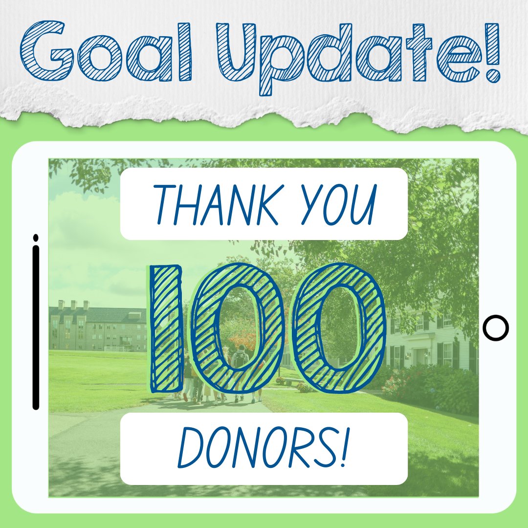 We’ve reached 100 donors to The Berwick Fund! We are only 150 donors away from our goal of 250! Thank you to everyone who has participated in our annual day of giving thus far. Click the link below to make your gift!

givecampus.com/zqnzjj