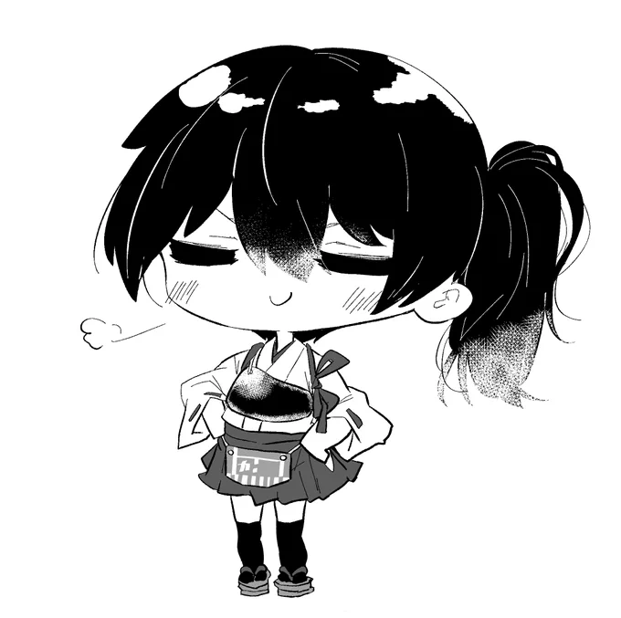 神戸かわさきに向けて加賀さんをたくさん描いてます これは得意げ加賀さん