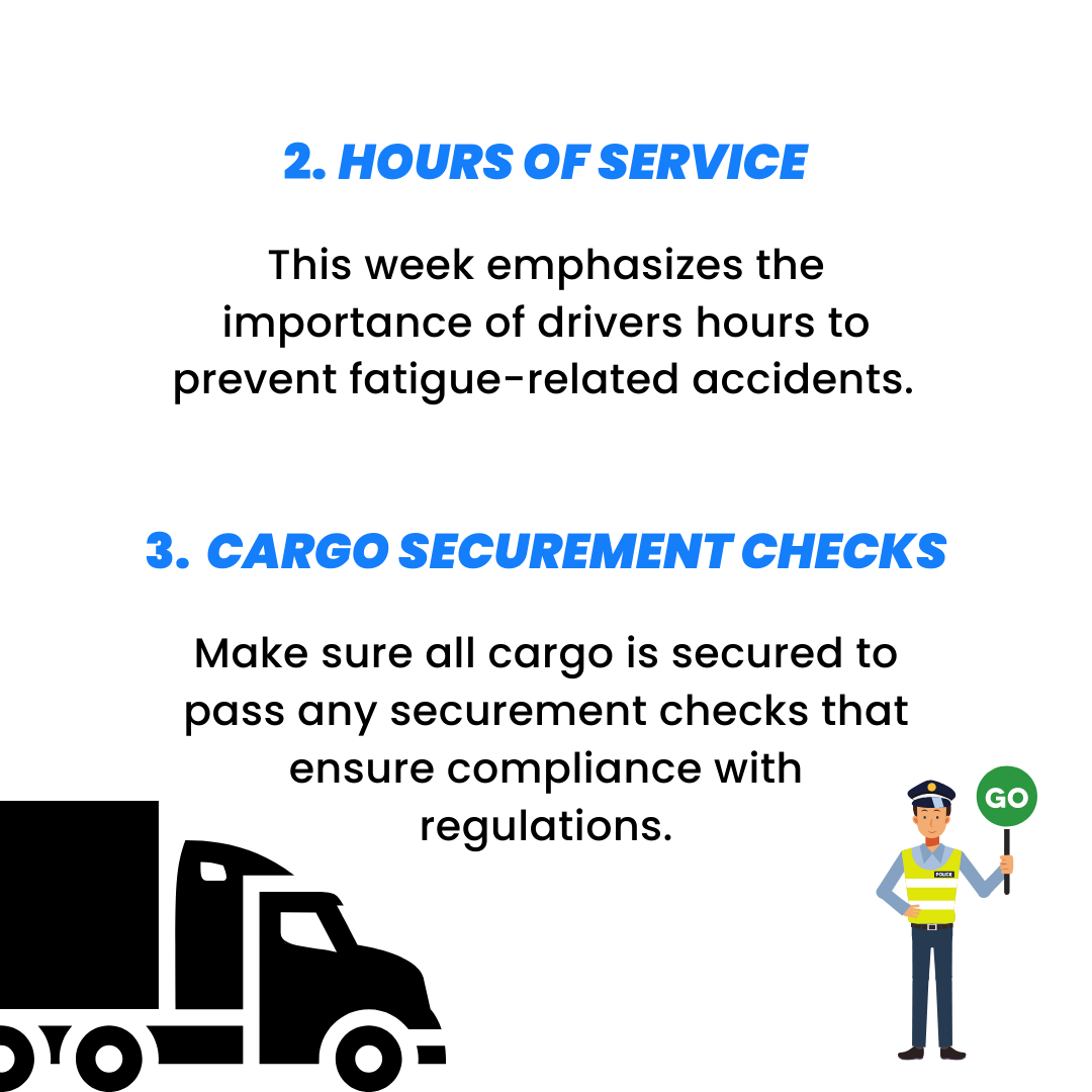 EdgeLogistics's tweet photo. Next week is International Road Check Awareness Week! This year the event will focus on anti-lock braking systems (ABS) and cargo securement. Remember to prioritize safety, compliance, and preparedness. Drive Safe!

#roadcheckawarnessweek #driverawarness #drivesafe https://t.co/CxN0tnMfkw