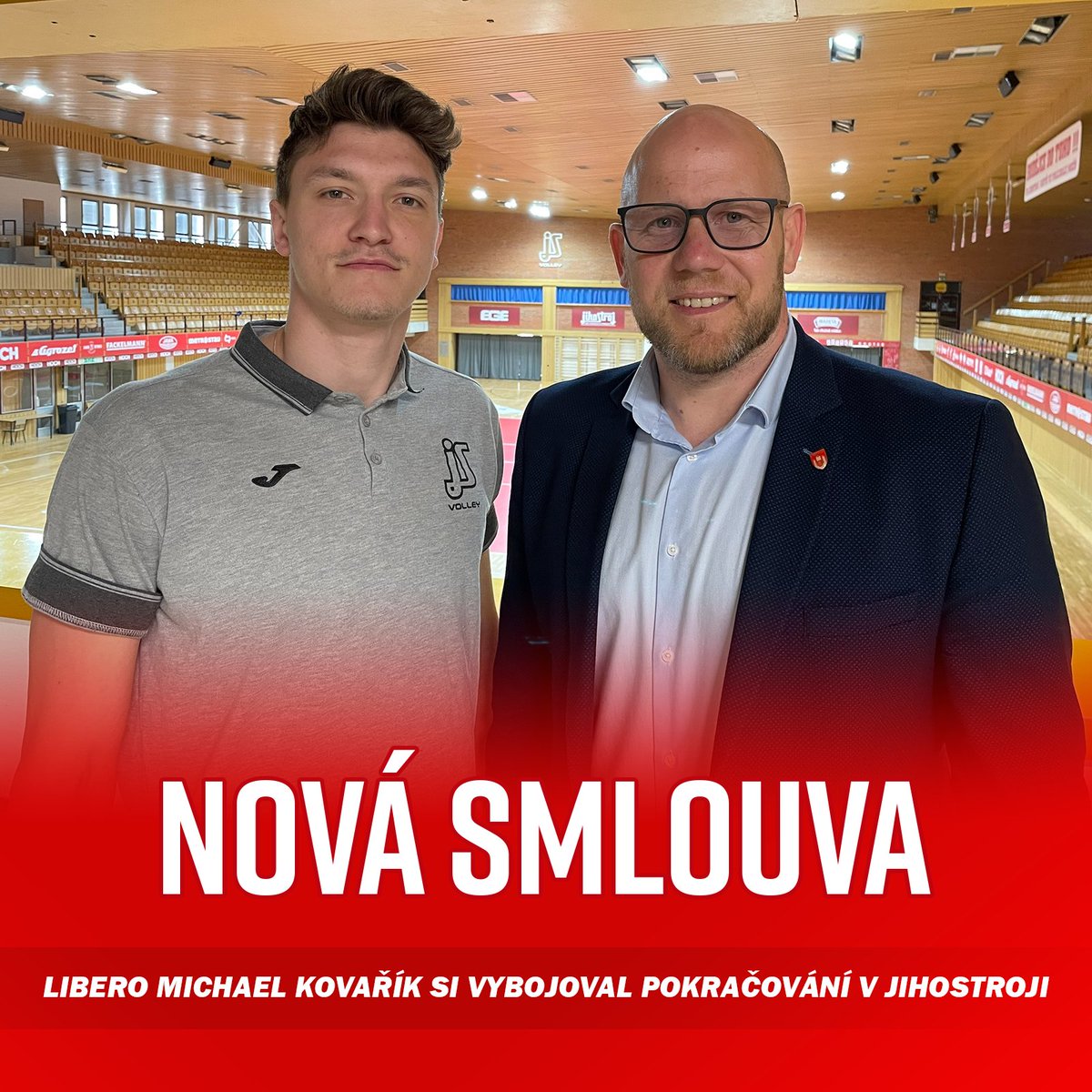 VKJihostroj's tweet photo. ✍🏻 | Přichází první várka odtajňování změn v kádru 💣 Martina Kryštofa na postu libera nahradí původem smečař Petr Michálek, který vytvoří rovnocennou dvojici s Michaelem Kovaříkem👌🏻 Oba se dohodli na prodloužení smluv 😍

PODROBNOSTI ➡️ https://t.co/p2BTogmzN1 https://t.co/I4Jjo2tDev