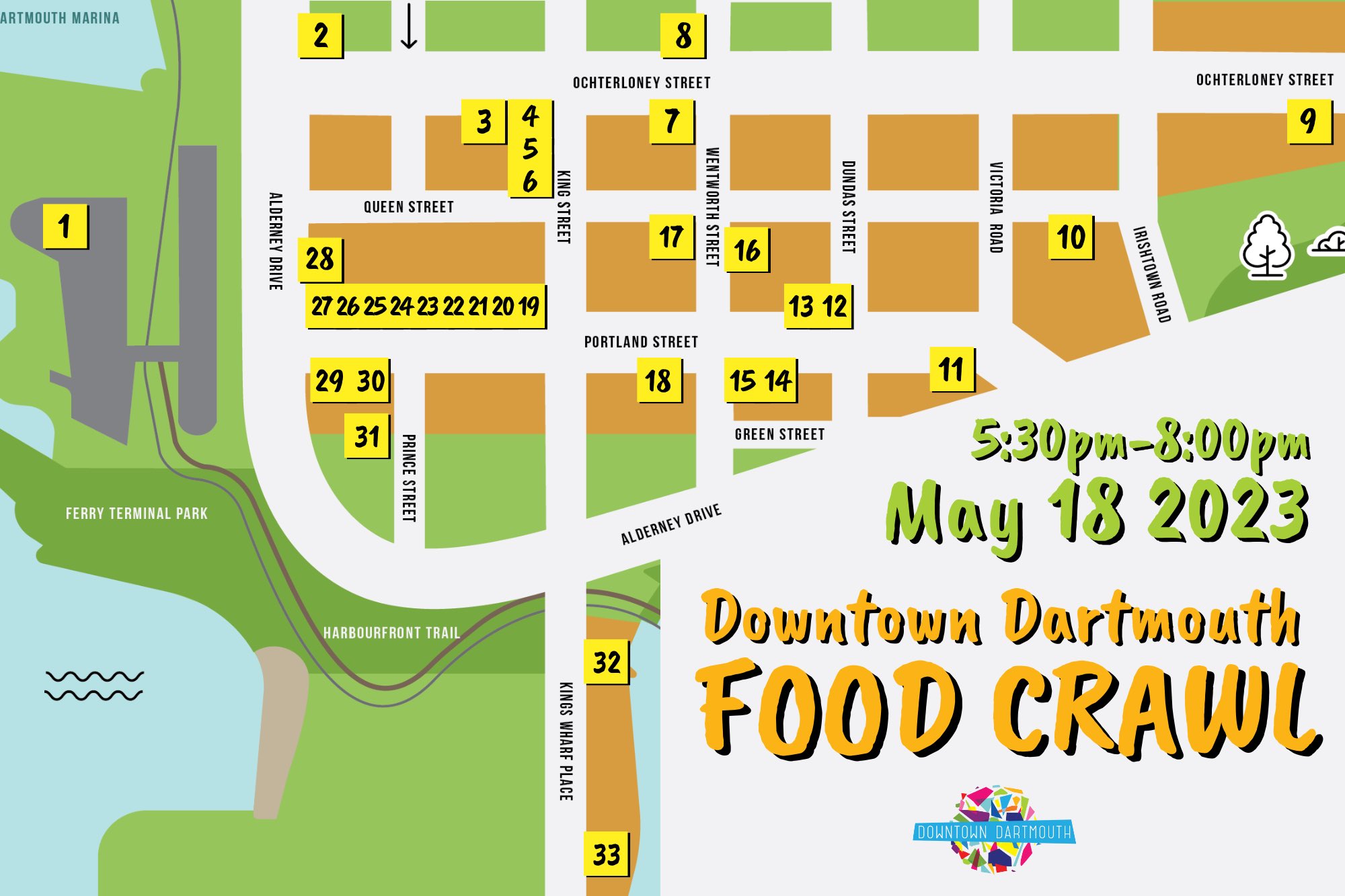 Downtown Dartmouth on Twitter "🍔🥤DOWNTOWN DARTMOUTH FOOD CRAWL MAP🥤🍔