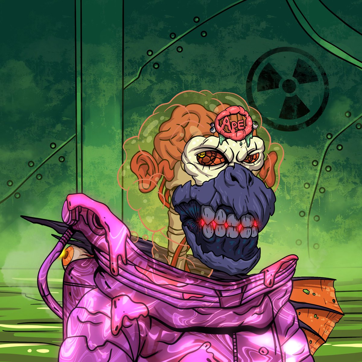 SpaceApeClub's tweet photo. Buy 1 get 1 FREE Serum mint and Radioactive Mutation discounts ends today!!!

Don’t miss out, for All the Details: https://t.co/GzptCP7Sft

Here’s some of our latest member mutations 👇👇👇👇👇 https://t.co/ub5JTVGrqW