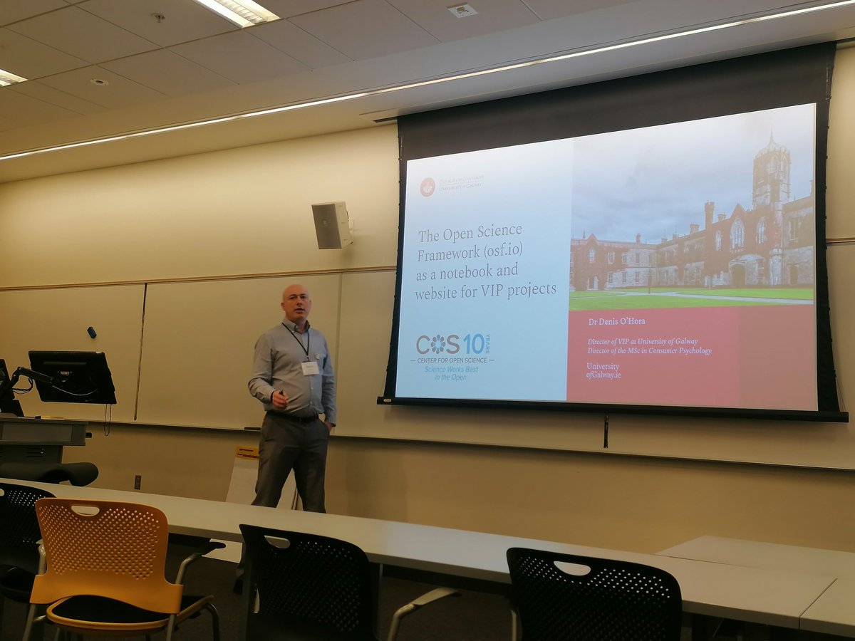 GalwayDF's tweet photo. Next up at the @VIPConsortium meeting is @denisohora our VIP Director discussing the value of @OSFramework for VIP students and PIs.

Denis was part of an excellent session on instructor practices with colleagues from Purdue University and the Lebanese American University https://t.co/fUz8WiA9Sv