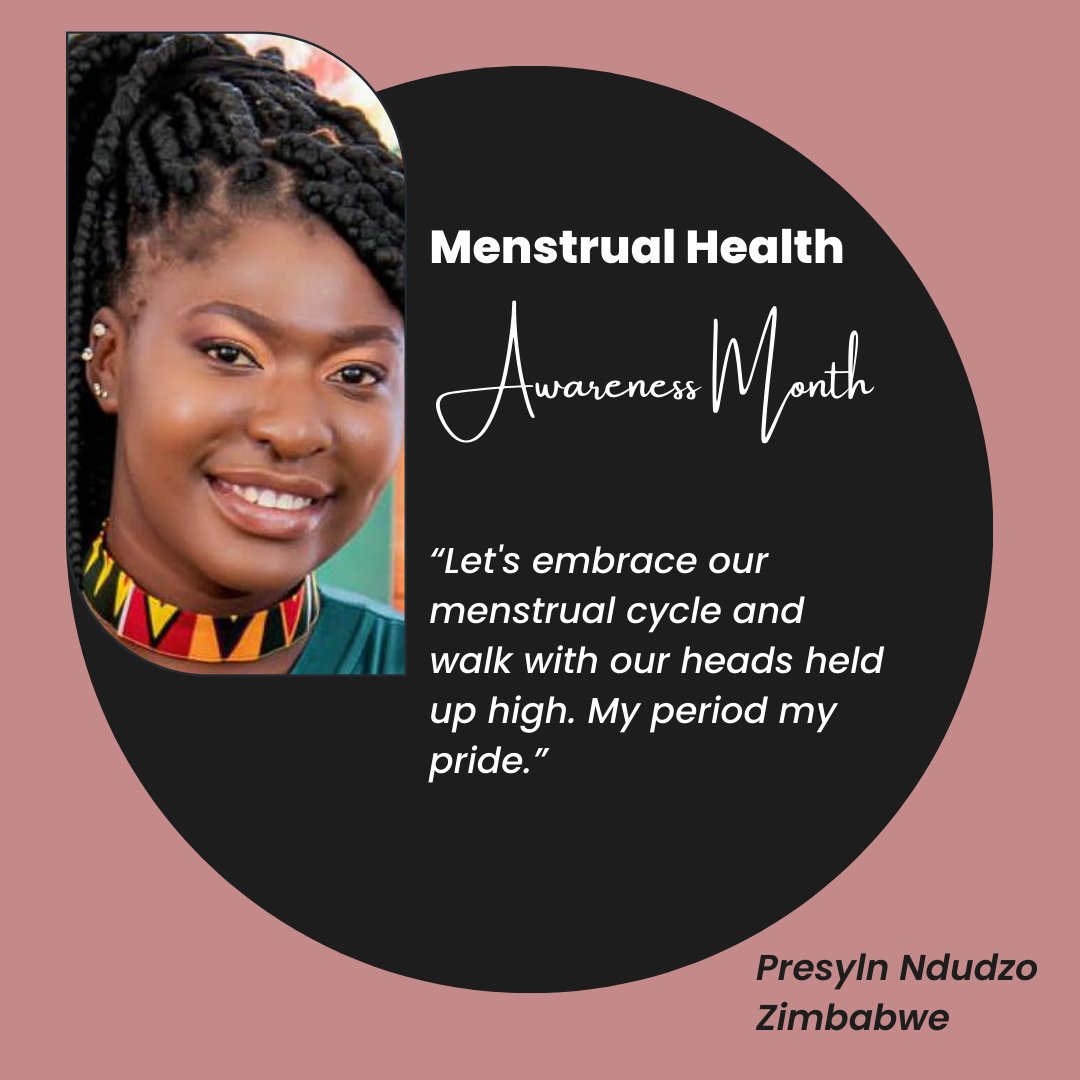 “Let's embrace our menstrual cycle and walk with our heads held up high. My period, my pride!”
- Presyln Ndudzo
#MenstrualHealthAwarenessMonth #Menstrualhealth #WhatGirlsWant #WhatWomenWant #FeministFuturesHIV #SRHR #EndPeriodPoverty