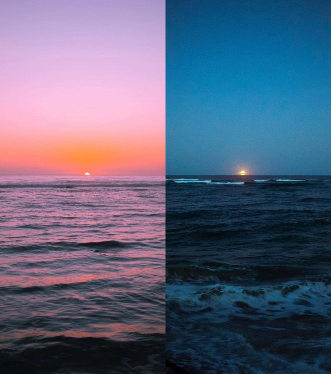 sunrise and moonrise