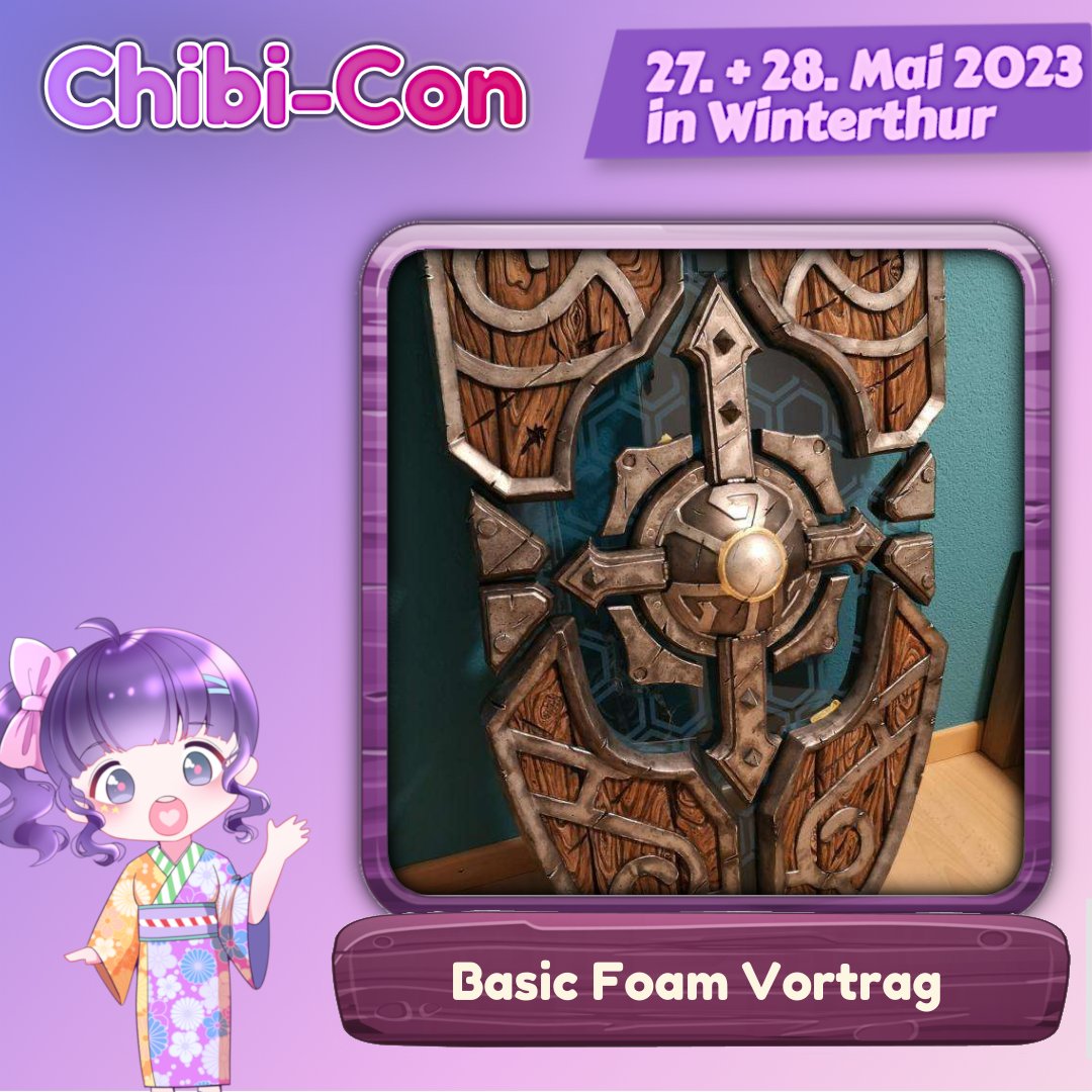 Am Samstag findet ein Vortrag zum Thema Cosplay-Props mit Foam statt. Jetzt anmelden und als Lesezeichen speichern: chibicon.ch/programm/basic…

#chibicon #foam #cosplay #cosplayworkshop #cosplayprop
