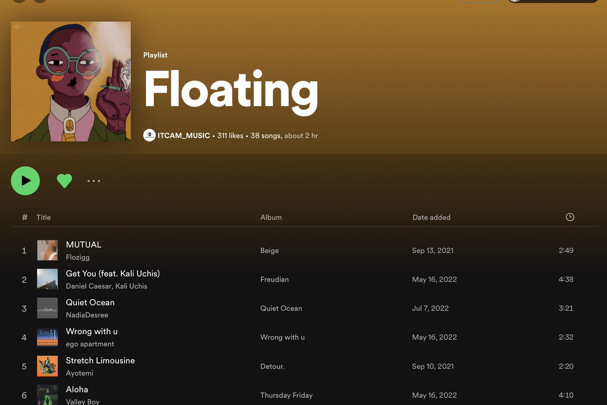 Check out this Lofi Chill playlist. Awesome vibes! #lofi  #chill #vibes #floating #Mindfulness  open.spotify.com/playlist/2dCz7…
