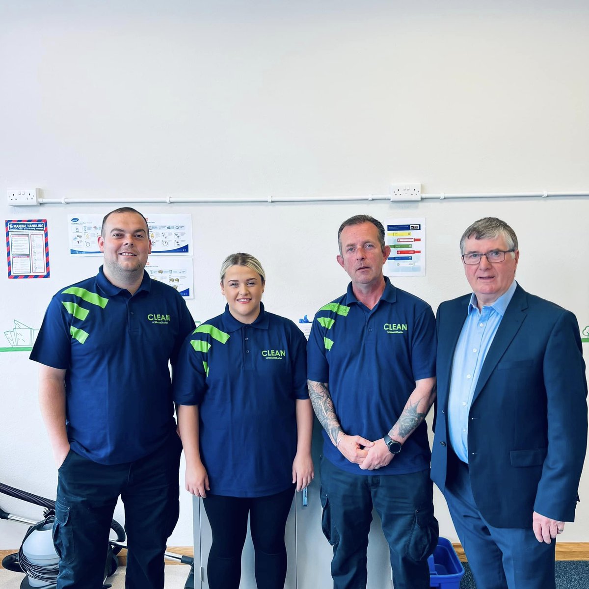MountCharles_'s tweet photo. Our SHINE Training Centre of Excellence went live today &amp; some of our mobile team members guided #TeamMC Chairman Trevor Annon round the various stations that will be used to onboard &amp; train new cleaning team members. 🧹🧼

#cleaning #mountcharles #teammc https://t.co/qPOdlaVvjC