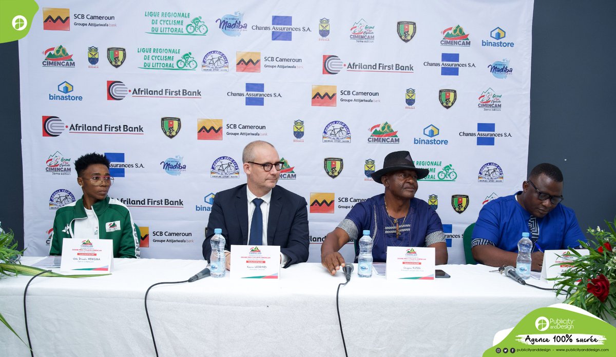 PublicityAgence's tweet photo. Mardi 02 Mai 2023 , nous avons eu l’honneur d’accompagner Cimenteries Du Cameroun  dans l’organisation de sa conférence de presse en prélude du lancement du  Grand Prix Cycliste CIMENCAM sis à l’IFC de Douala.

Merci à CIMENCAM pour la confiance renouvelée! https://t.co/Vt6xgk5MfH