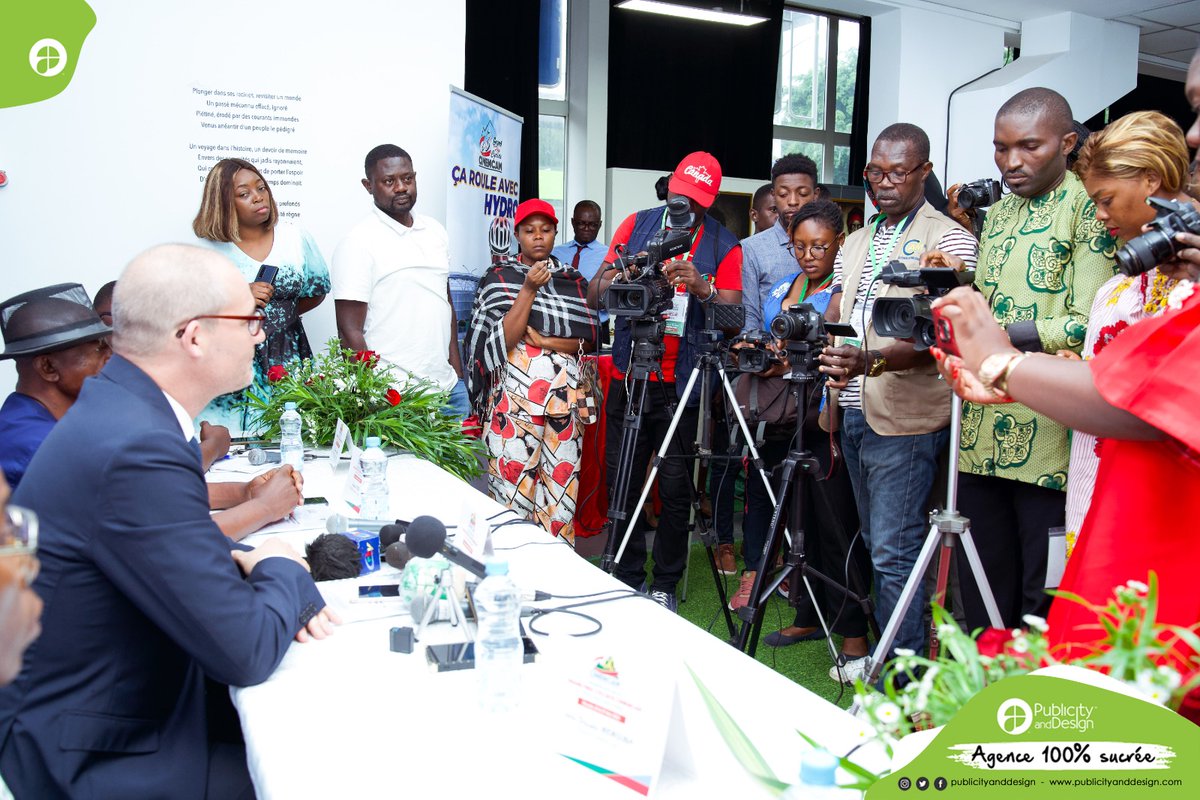 PublicityAgence's tweet photo. Mardi 02 Mai 2023 , nous avons eu l’honneur d’accompagner Cimenteries Du Cameroun  dans l’organisation de sa conférence de presse en prélude du lancement du  Grand Prix Cycliste CIMENCAM sis à l’IFC de Douala.

Merci à CIMENCAM pour la confiance renouvelée! https://t.co/Vt6xgk5MfH