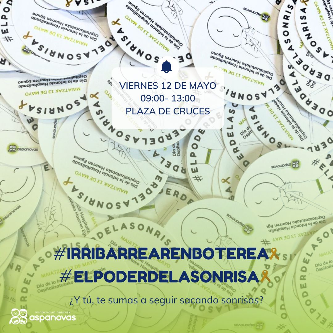 aspanovas's tweet photo. ADI‼️ Con motivo del Día de la Infancia Hospitalizada que se celebra el 13 de mayo, mañana viernes estaremos en la Plaza de Cruces reivindicando #elpoderdelasonrisa. 🎗️
Además podrás adquirir nuestro CD lanzado junto con @OrsaiMusic y la nueva línea de productos solidarios. https://t.co/oolNvzpnM8