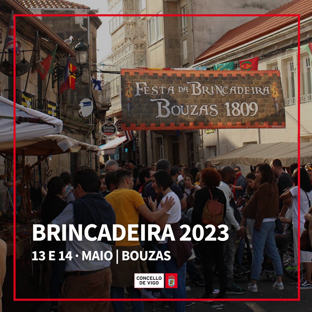 FestasVigo's tweet photo. #Vigo #Bouzas #ABrincadeira
A BRINCADEIRA celébrase en BOUZAS os próximos días 13 E 14 DE MAIO 🥁💫  

Bouzas contará esta fin de semana con postos de alimentación e artesanía co seu mercado medieval, ademais de música e moita diversión durante toda a xornada 👍🏻 https://t.co/QpHBUVu6gL