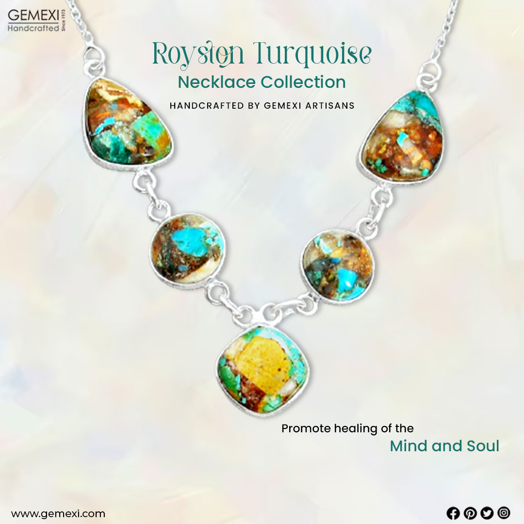 'Enhance your style with the captivating beauty of Royston turquoise in our necklace collection that radiates a Southwest-inspired charm.' 

#turquoise #turquoiseoverdiamonds #turquoisejewelry #bohojewelry #wanderlustjewelry #turquoiselove #modernjewelry #jewelryaddict