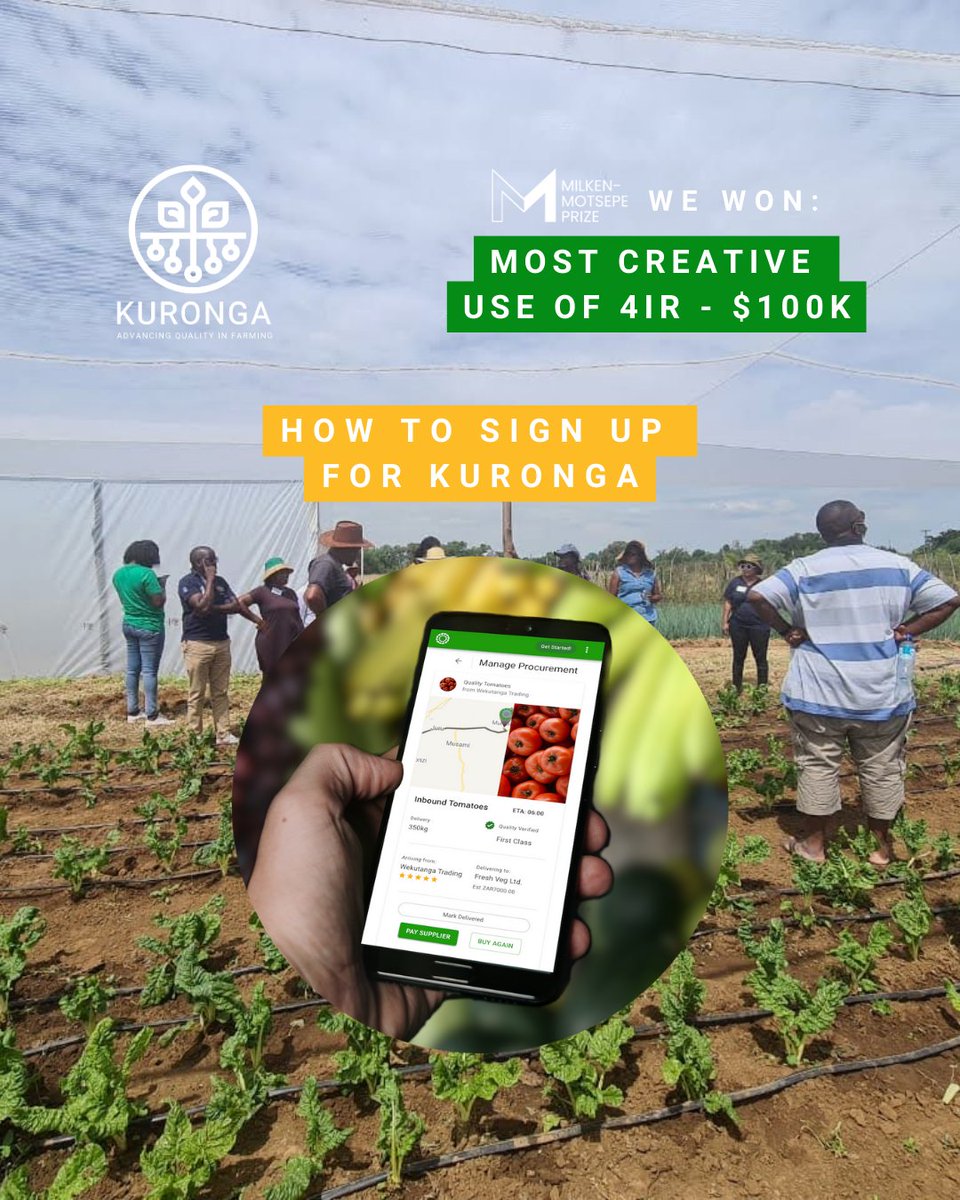 kurongakurima's tweet photo. Buy and sell fresh produce with ease using our #grading tools.

Join the #Kuronga community:
1) Go to https://t.co/eFZUISHPMR  
2) Register as a Buyer or Seller
3) Once you have been approved, complete your profile

#choosekuronga #investinkuronga #agritech #ai #agriculture https://t.co/Dv1w5nJ5MB