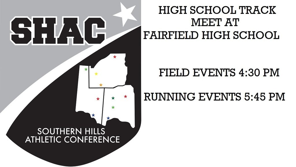 SHAC HS track meet May 12 at Fairfield