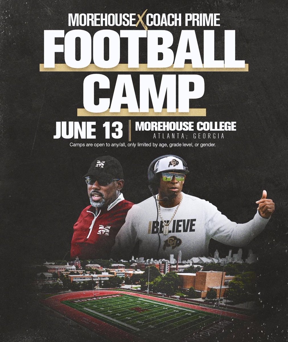 Our Camps are filling up quickly please make provisions to attend if possible. ⁦@CUBuffsFootball⁩ I'm excited about every one of these camps. #CoachPrime