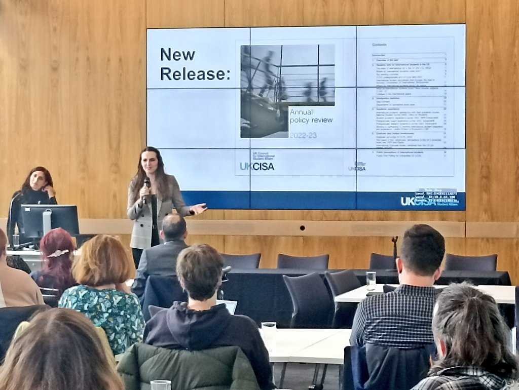 UKCISA's tweet image. Our Policy Officer @ionamurdoch launches our Annual policy review at our member event in Glasgow and shares notable data and stats for Scotland 👇

#UKCISA #MemberEvent #ReportLaunch