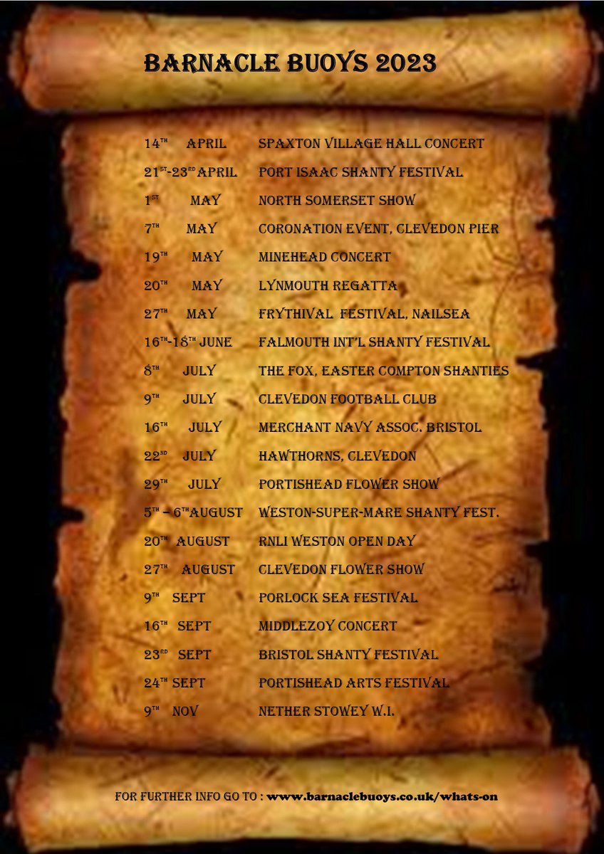 Hi All, this is our itinerary so far this year 😀😀😀
