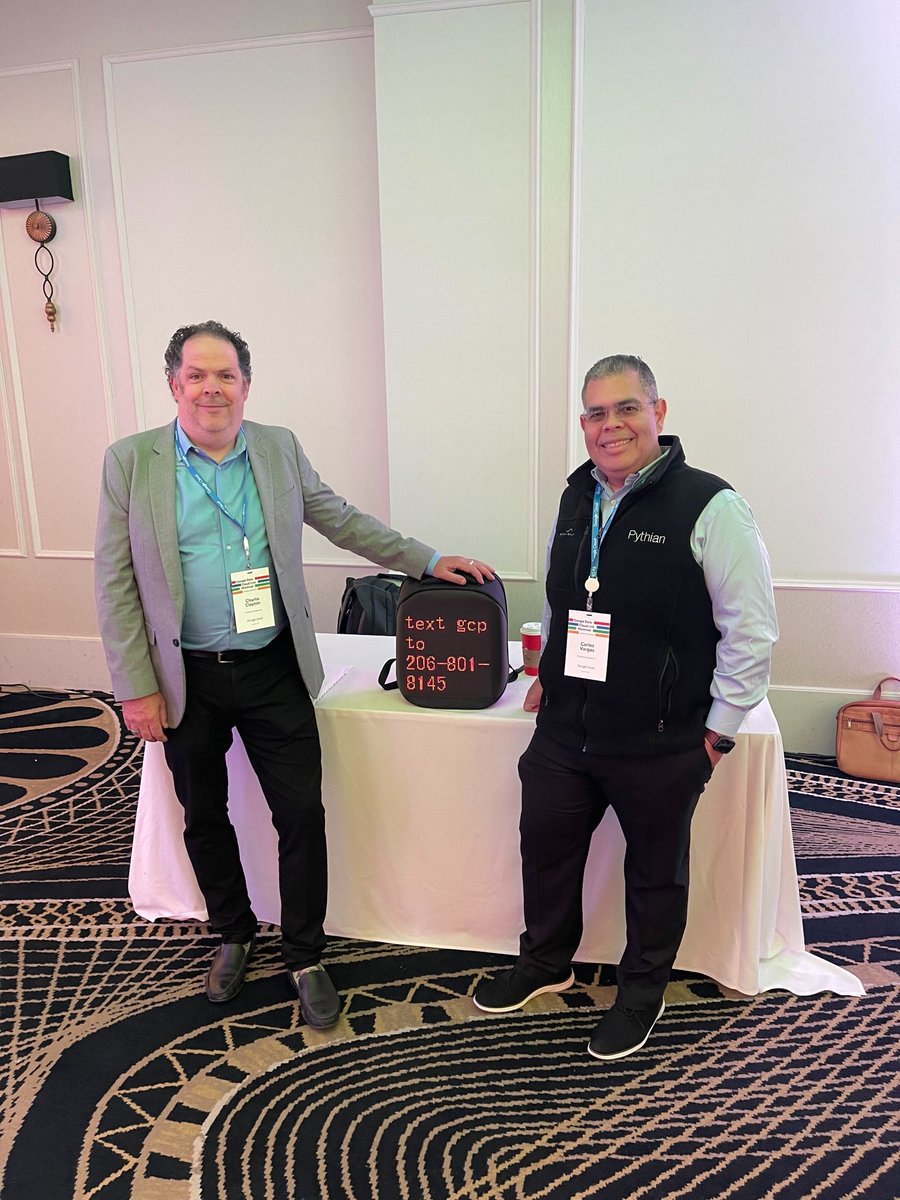 Pythian's tweet photo. Big thanks to @gcloudpartners, the team, & attendees for a great #GoogleDataCloudLive Montreal! @PaulLewisCTO & Guillaume Fournier shared insights on @Cascades' cloud journey, from AI readiness to solution accelerators. #LoveYourData #GoogleCloud #GoogleCloudPartners https://t.co/3qhCz5HDhT