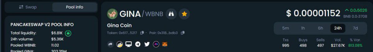 Gina_Coin's tweet photo. Update logo and some Information in Dextools
https://t.co/funzqnX12D
#GINA #GINACOIN #memeseason #BNB #ETH https://t.co/bEOKO6Ev54