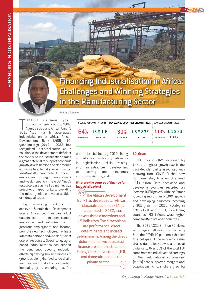 Unlocking #Africa's potential demands strategic industrialization!

Read our Economic Advisor's insights on 'Financing Industrialization in Africa: Challenges and Winning Strategies in the Manufacturing Sector.' 👇
iekenya.org/Engineering%20… #AfricanGrowth

<a href="/TheIEK/">The Institution of Engineers of Kenya</a> <a href="/bheki_bhembe2/">Bheki Bhembe</a>