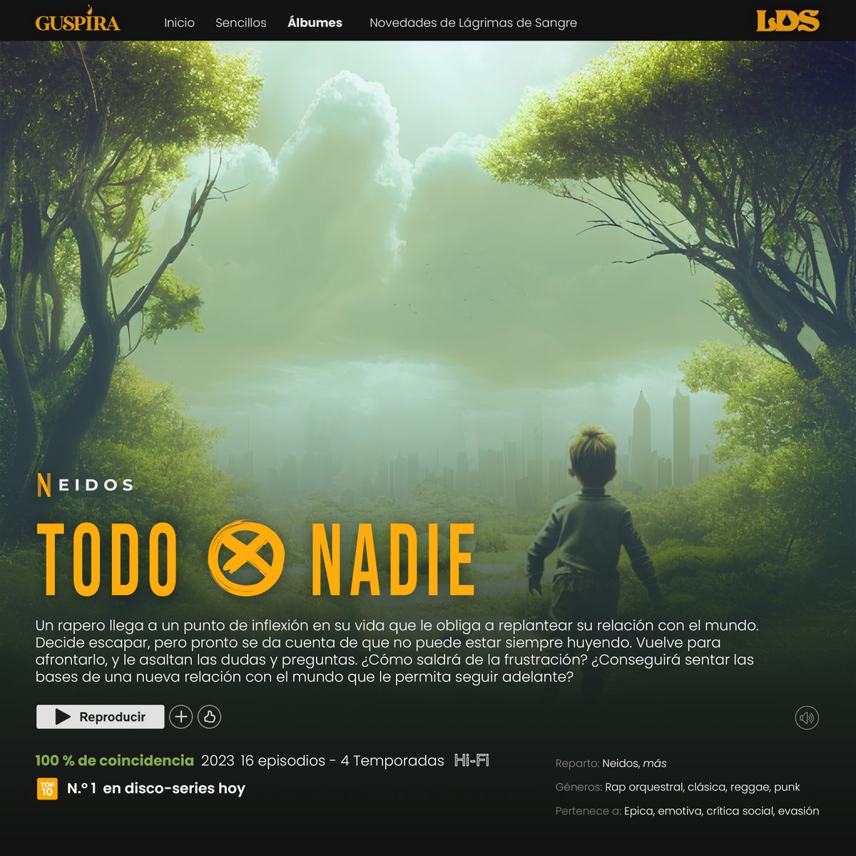 NeidosLDS's tweet photo. YA ESTÁ DISPONIBLE el disco completo "TODO O NADIE" 1h de rap con una Orquesta Sinfónica inspirado en los 12 meses del año. 

Disfrutadlo familia:
https://t.co/E3yvFiJuZX https://t.co/IJA1Ma6xjm