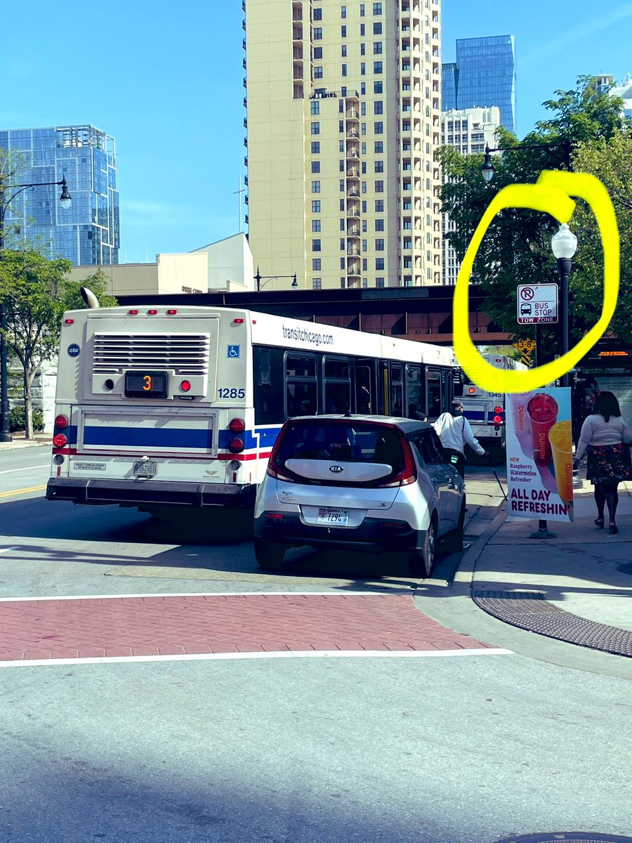 Signs. Notorious for providing zero physical protection and rarely any impactful consequence to drivers. #bancars #JustAMinute