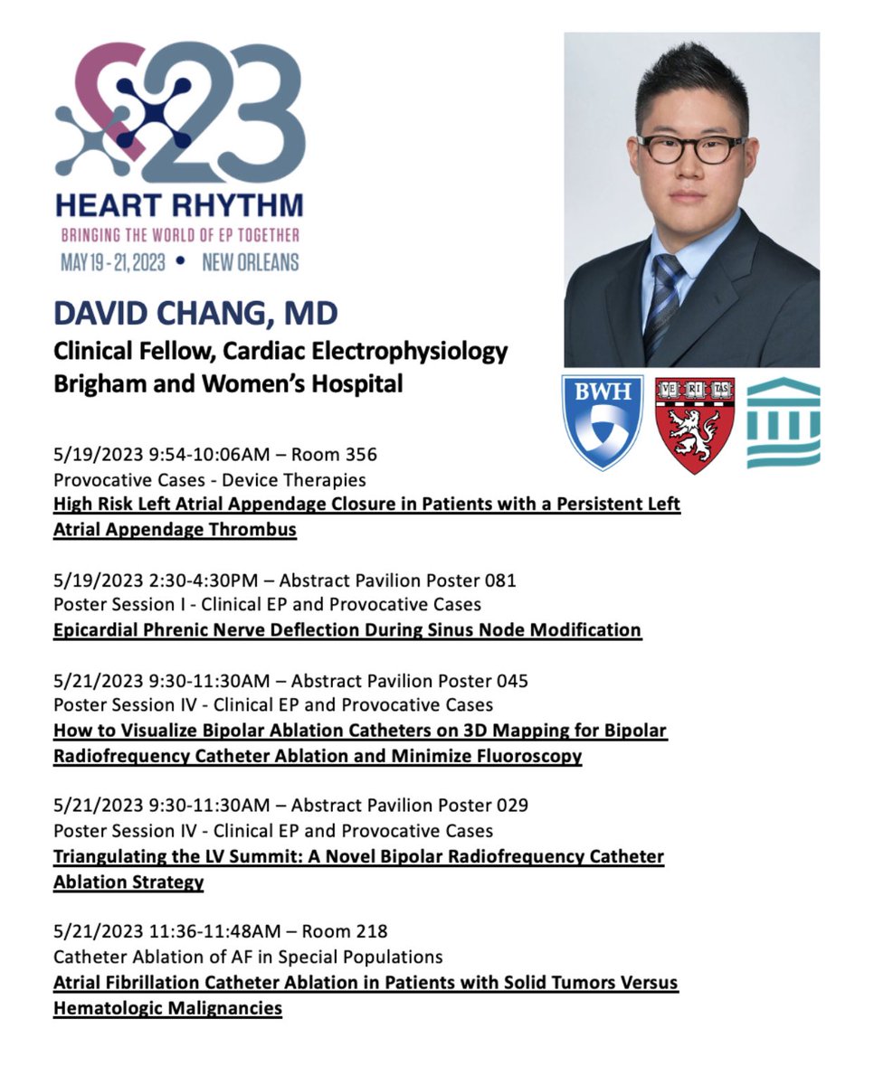 David Chang, MD (@davidjchang7) on Twitter photo Thank you <a href="/True_EP/">William H. Sauer, MD</a> <a href="/utedrow/">Usha Tedrow</a> for always challenging the fellows <a href="/BrighamWomens/">Brigham and Women's Hospital</a> to pursue academic excellence and research. Excited to share some of our work at #HRS2023. More to follow from the rest of our group <a href="/Brigham_EP/">Brigham EP</a>! Thank you <a href="/True_EP/">William H. Sauer, MD</a> <a href="/utedrow/">Usha Tedrow</a> for always challenging the fellows <a href="/BrighamWomens/">Brigham and Women's Hospital</a> to pursue academic excellence and research. Excited to share some of our work at #HRS2023. More to follow from the rest of our group <a href="/Brigham_EP/">Brigham EP</a>!