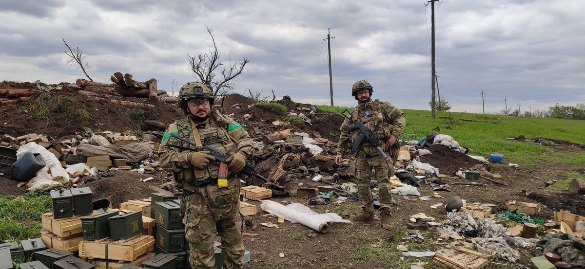 Russian positions captured by soldiers of the 3rd assault brigade near Bakhmut.