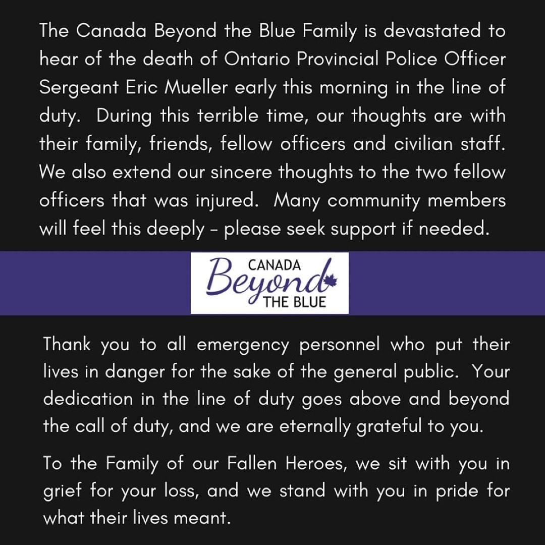 Our hearts are heavy, and our eyes are tired. RIP Sgt. Eric Meuller #heroesinlife