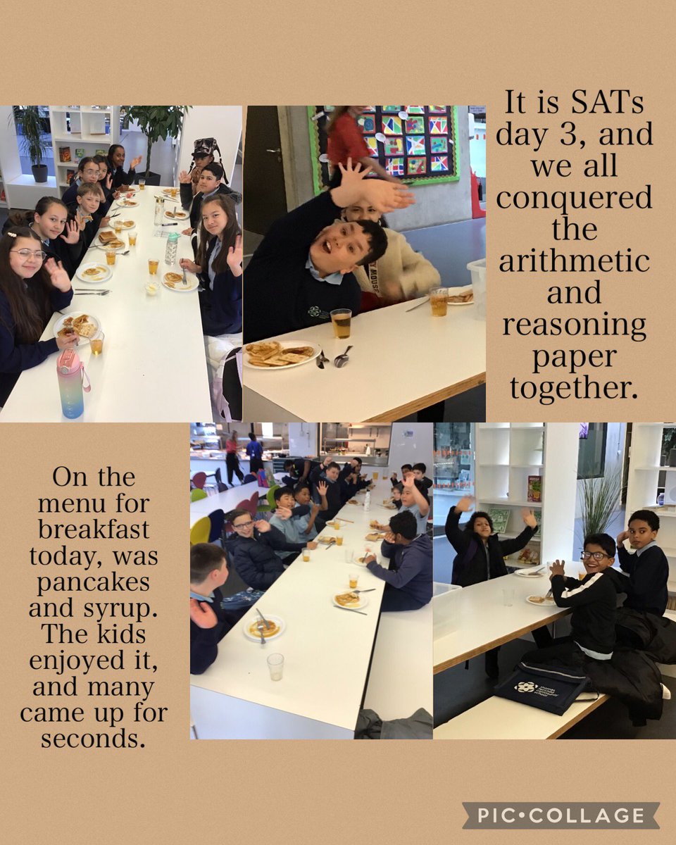 Year 6 enjoyed their breakfast today <a href="/TFPrimaryN1/">Thomas Fairchild Community School</a> to give them some fuel before SATs paper 3. Thanks, kitchen team for looking after us this week.