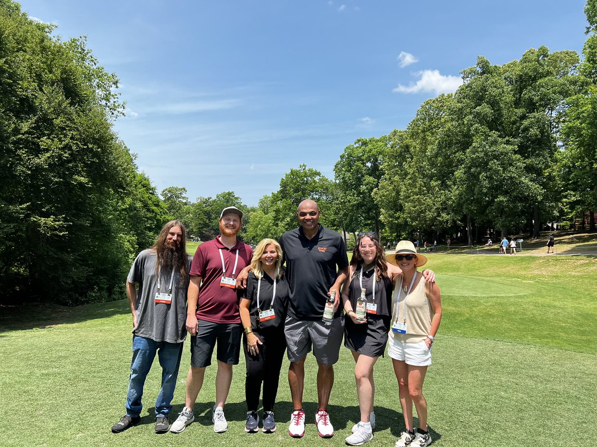RedmontVodka's tweet photo. Another great opening to @RegionsTrad 

Did you visit the Redmont Watering Hole at #hole14?
Tag us with your pictures of you, Redmont, and @_CharlesBarkley! https://t.co/msH6A9rqfR