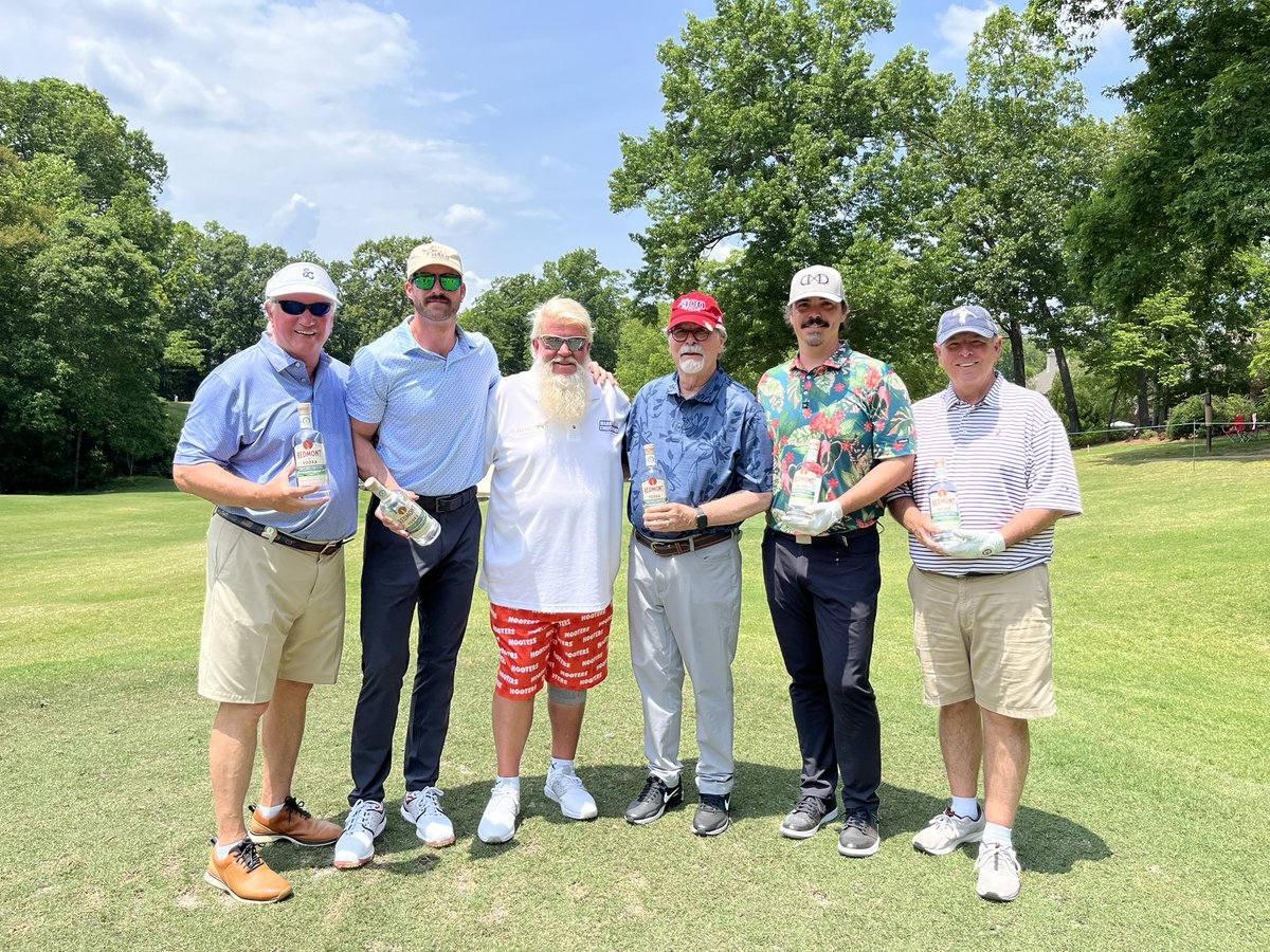 RedmontVodka's tweet photo. Another great opening to @RegionsTrad 

Did you visit the Redmont Watering Hole at #hole14?
Tag us with your pictures of you, Redmont, and @_CharlesBarkley! https://t.co/msH6A9rqfR