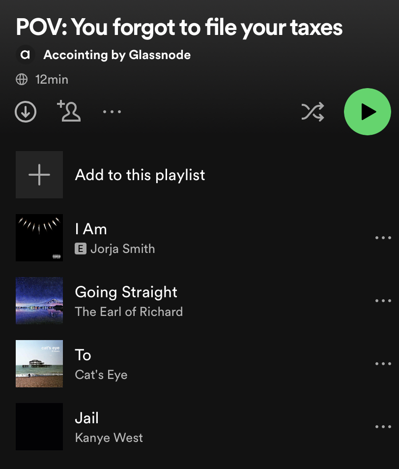 I made a playlist just in case