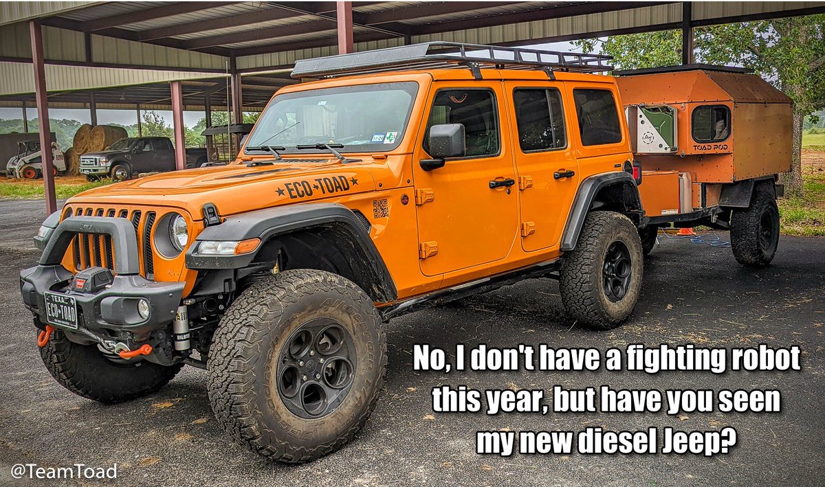 TeamToad's tweet image. @BattleBots @Jeep #EcoDiesel #TeamToad #EcoToad #ToadPod - lazytoad.com/jeep