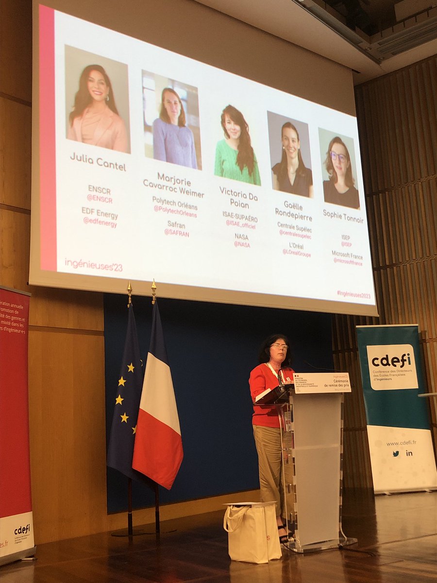 iapblr's tweet photo. Les prix de la femme ingénieure d’#ingénieuses2023 vont être dévoilés par Anne de Cagny de l’⁦@f_inge⁩ https://t.co/Wp2JVx2FQv