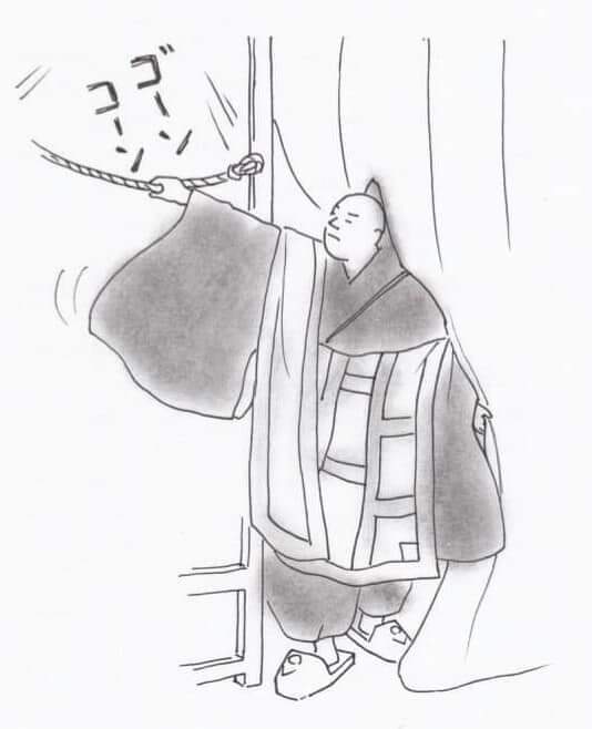 大仙師の東大寺修二会声明公演の予習会楽しかった😊既出のイラストですが、南北点呼(南北問合)のお話もありました。この場面をお見逃しなく。#修二会 #お水取り #フェスティバルホール #国立劇場