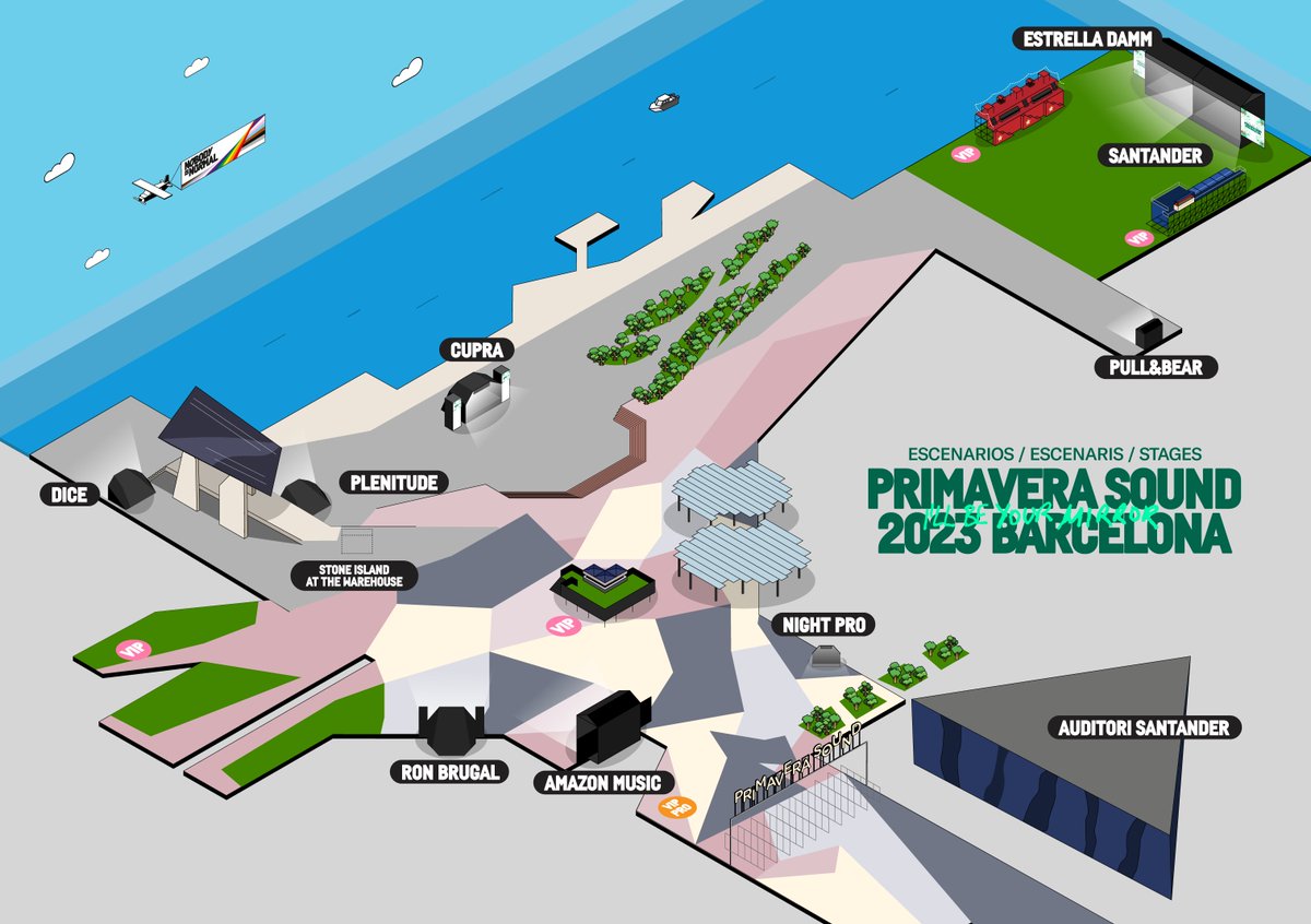 Primavera_Sound's tweet photo. Empieza a planificar tu ruta 👀

¡Ya están disponibles los horarios y el mapa de escenarios de Primavera Sound 2023 Barcelona & Madrid en nuestra web y app!

Consulta el cartel actualizado con las incorporaciones de Blondshell (en Madrid), Liturgy (en Barcelona) y ABADIR y las bajas de Eddie Palmieri, Ezra Furman y Maral por motivos de salud.

💚 Horarios Primavera Sound Barcelona: https://t.co/14mZFr0PGo

💙 Horarios Primavera Sound Madrid: https://t.co/F2o8V14tUp

__

Start planning your route 👀

The set times and stages map for Primavera Sound 2023 Barcelona & Madrid are now available in our web and app!

Check the updated line-up with the additions of Blondshell (in Madrid), Liturgy (in Barcelona) and ABADIR and the withdrawals of Eddie Palmieri, Ezra Furman and Maral for health reasons.

💚 Primavera Sound Barcelona set times: https://t.co/14mZFr0PGo

💙 Primavera Sound Madrid set times: https://t.co/F2o8V14tUp

__

Comença a planificar la teva ruta 👀

Ja estan disponibles els horaris i el mapa d’escenaris de Primavera Sound 2023 Barcelona & Madrid a la web i a la nostra app!

Consulta el cartell actualitzat amb les incorporacions de Blondshell (a Madrid), Liturgy (a Barcelona) i ABADIR i les baixes d'Eddie Palmieri, Ezra Furman i Maral per motius de salut.

💚 Horaris Primavera Sound Barcelona: https://t.co/14mZFr0PGo

💙 Horaris Primavera Sound Madrid: https://t.co/F2o8V14tUp