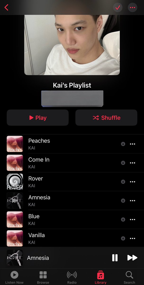 forkai_88's tweet photo. Kai’s Playlist 🥺🤏🏻

When you wake up in the morning and miss KAI: "Peaches"

When you need KAI's song to make a rainy day feel dry & soft : "Come In"

When you need 114% power from KAI: "Rover" 

When you miss KAI with all your heart: "Amnesia"

On a tough day when you need KAI's comfort: "Blue"

Before sleeping when you  want to hear KAI's voice: "Vanilla" 

#EXOKAI #aKAIve #카이엑소 #AlwaysByJonginSide #AlwaysHereForKai