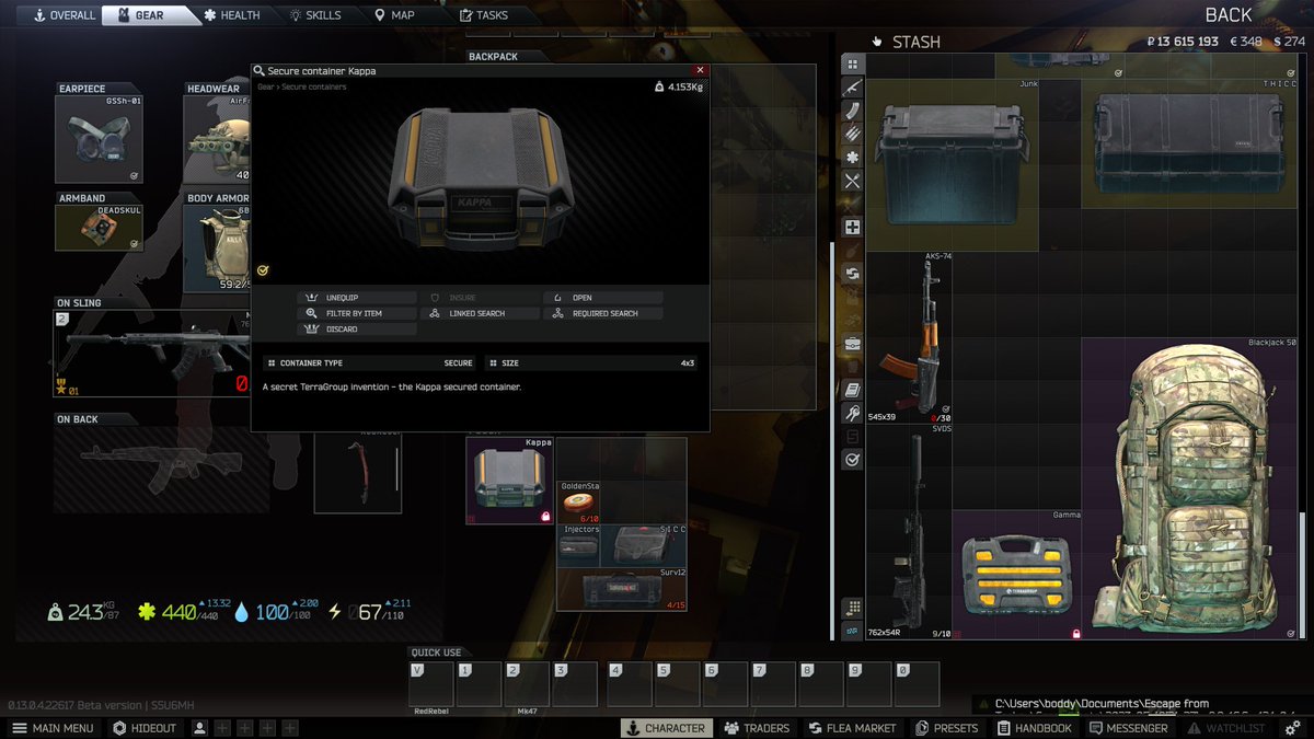 i_skeeth's tweet photo. First EVER Kappa completed on my 3rd wipe, we completed #EscapefromTarkov 😅 https://t.co/jPRgfMPDuh