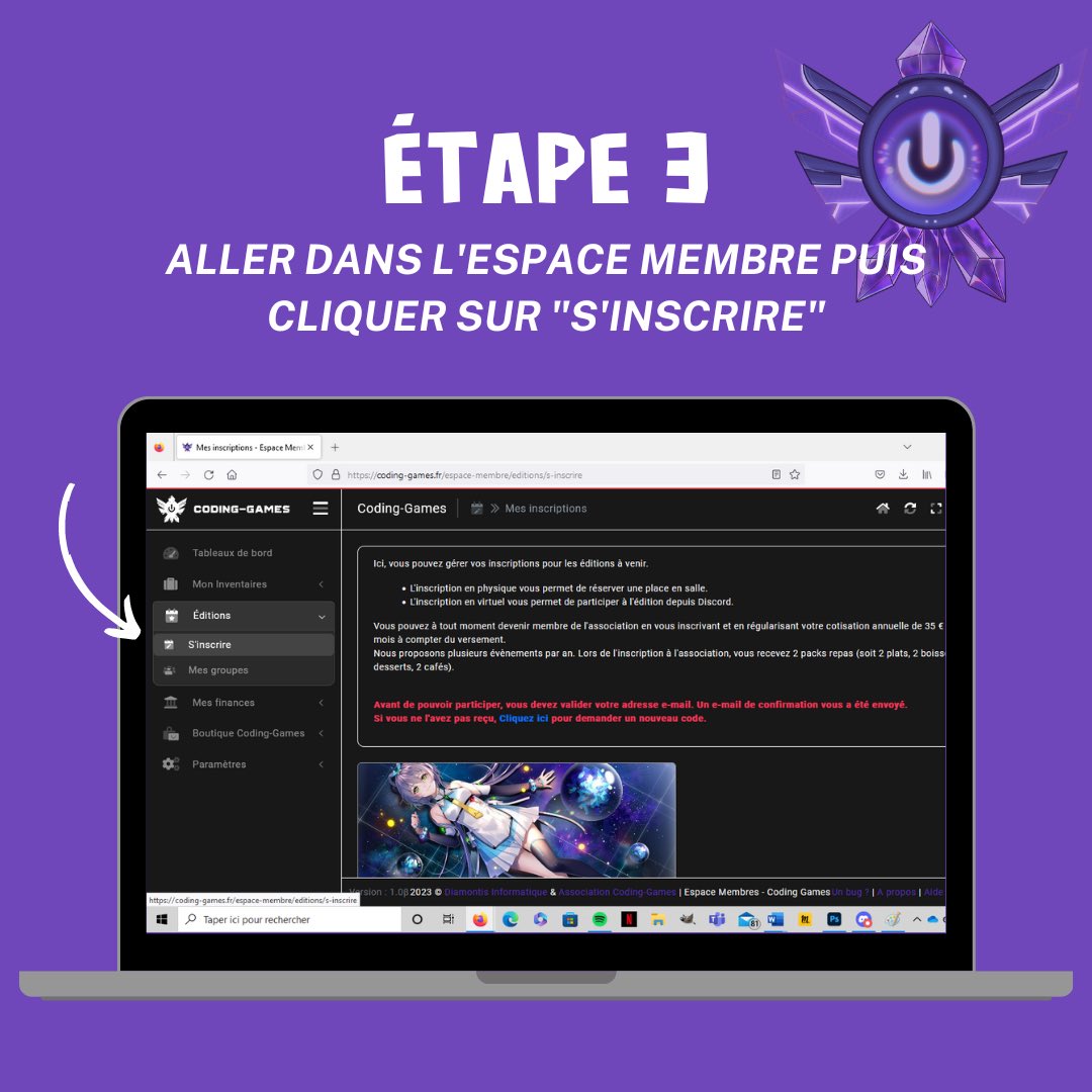 coding_games's tweet photo. Tu ne sais pas comment t’inscrire aux Coding Games X @ndf_es ? 🎮

💡 C’est simple, il te suffit de suivre 4 étapes !

Après inscription, il te ne reste plus qu’à t’armer de ta plus belle motivation pour cette prochaine édition 😜

#hackaton #metz #moselle #freyming #grandest https://t.co/GS5Zcf398U