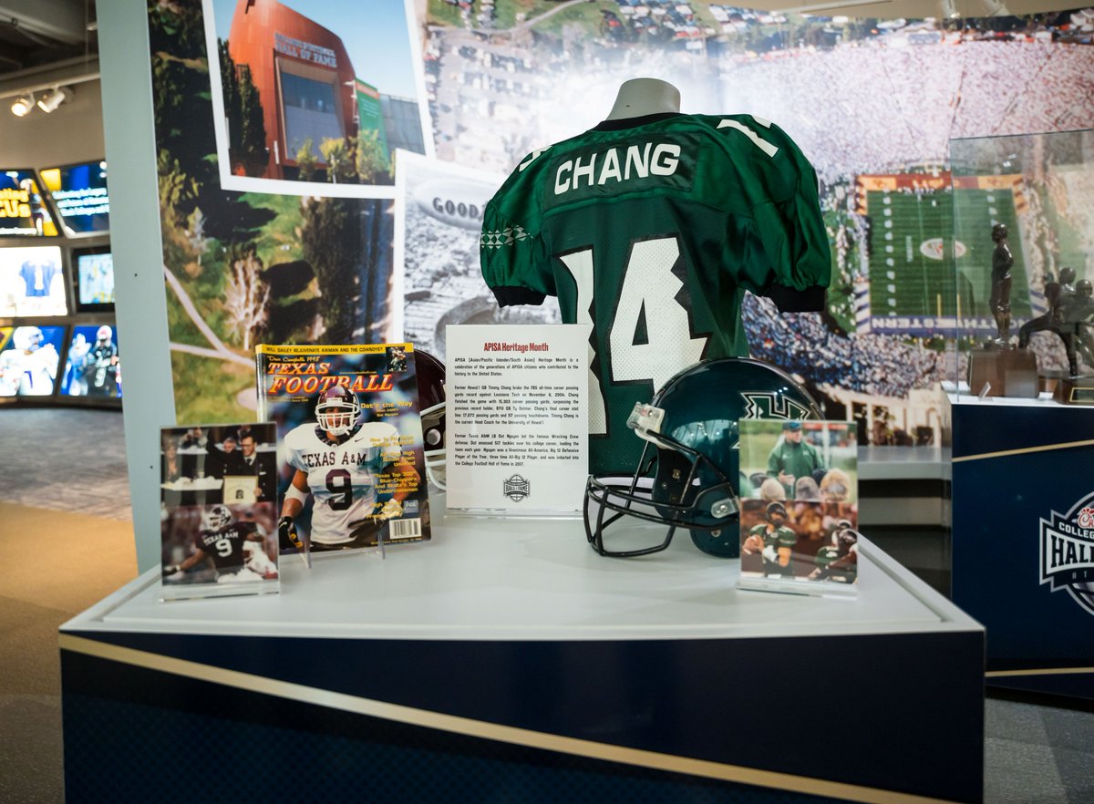 cfbhall's tweet photo. The College Football Hall of Fame celebrates Asian American and Pacific Islander Heritage month, and the contributions of APISA citizens, both on and off the field. #APISA #CollegeFootball #History #CollegeFootballHallofFame https://t.co/e7VhkFSrCz