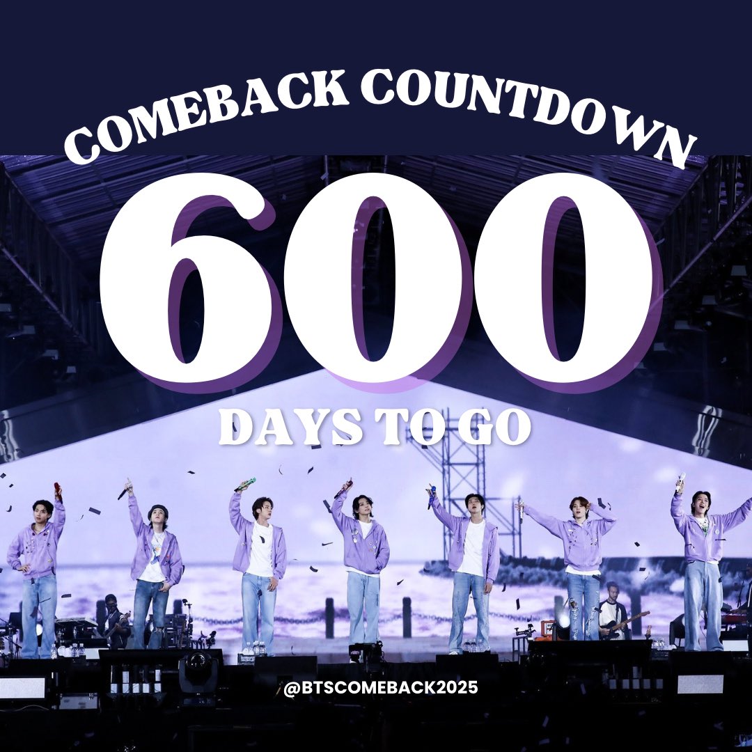 BTS COUNTDOWN 2025 🪐 on Twitter "D600 days until 2025"